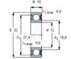 Afbeeldingen van Lager 6201 SKF dubbel dicht 2RS1