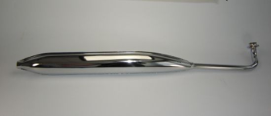 Afbeeldingen van Uitlaat Honda C50 laag repro chroom