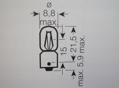 Picture of Bulb 12V 3W BA9S
