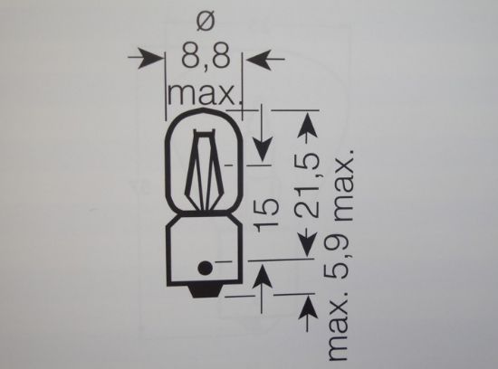 Picture of Bulb 12V 3W BA9S