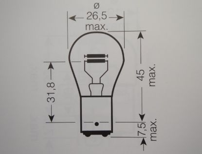 Picture of Bulb 12V 21/5W BAY15D