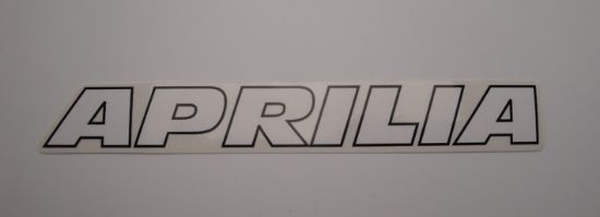 Afbeeldingen van Transfer Aprilia woord wit 20cm p/st.