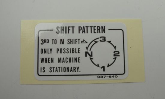 Picture of Transfer shiftpatern Honda C50 English
