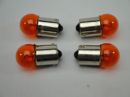 Afbeeldingen van Lamp 12V 10W Oranje BA15S per 4 stuks