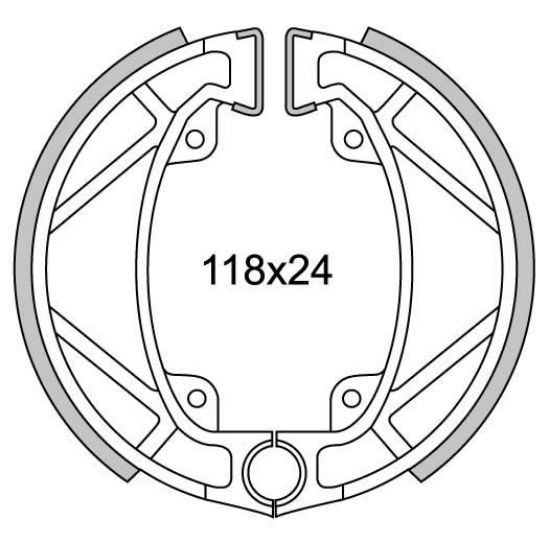 Afbeeldingen van Remsegmentset Tuareq >84/Red Rose GF0220
