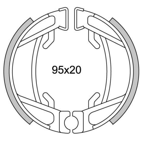 Afbeeldingen van Remsegment Honda PX Achter GF1223