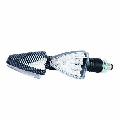 Afbeeldingen van Knipperlicht set Skyteam LED carbon 2 st
