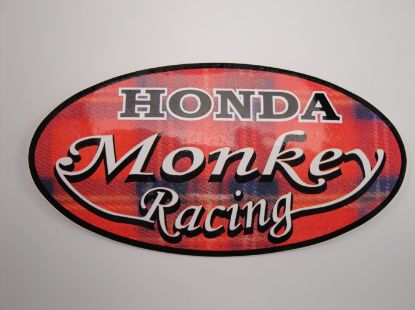 Afbeeldingen van Transfer Zijkap Honda Monkey racing rood