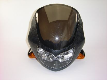 Afbeeldingen van Koplamp spoiler carbon universeel