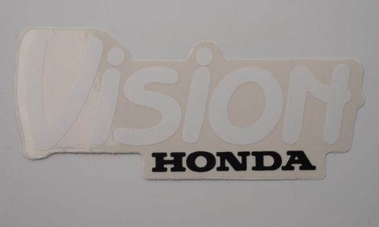 Afbeeldingen van Transfer Honda Vision woord wit/zw p/st.
