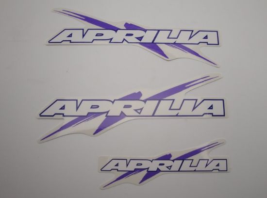 Afbeeldingen van Transferset Aprilia striping paars 3-dlg