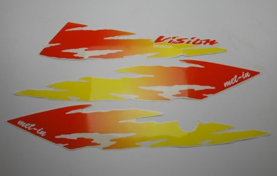 Afbeeldingen van Transferset Honda Vision '94 or/geel