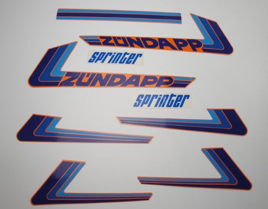 Afbeeldingen van Transferset Zundapp Sprinter bl/oranje