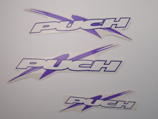 Afbeeldingen van Transferset Puch striping paars 3-dlg