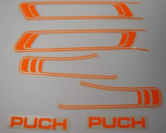 Afbeeldingen van Transferset Puch Maxi oranje 6-dlg.