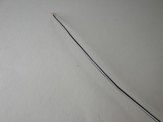 Afbeeldingen van Enkeladerige kabel 0.75mm zwart/wit